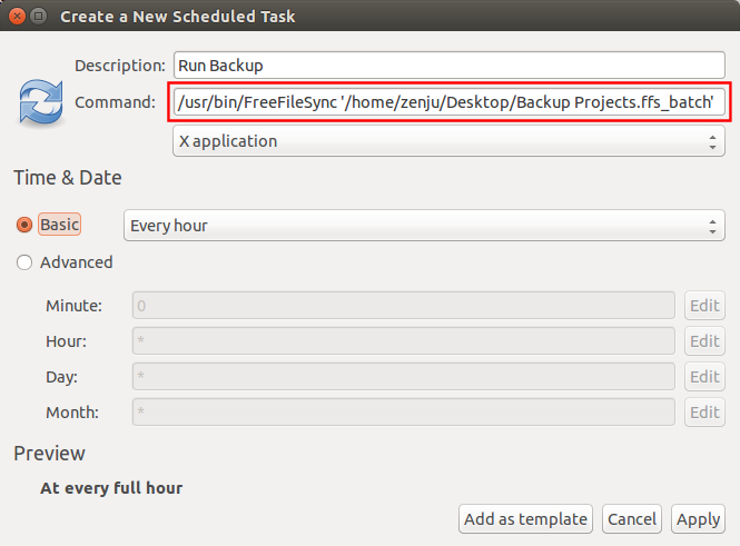 Gnome Scheduler