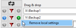 Remove local settings